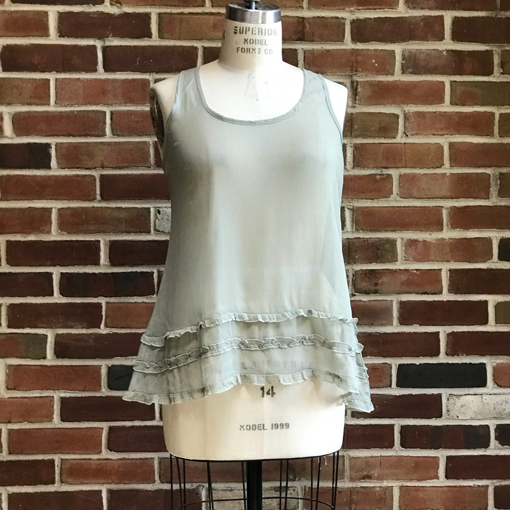 Fang size XL sheer chiffon tank